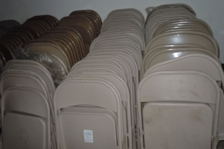 ocotonap - 260 folded aluminium chairs for the Mankon meseum; project conceived by OCOTONAP