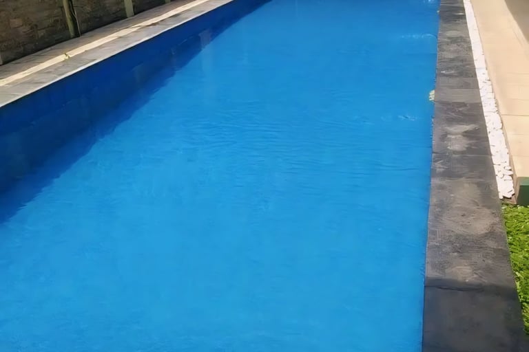 Kolam renang bautan dayanapool di Pangandaran dengan desain menawan