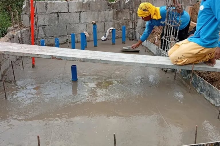 Pembuatan kolam renang di daerah Tanggerang oleh tim dayanapool