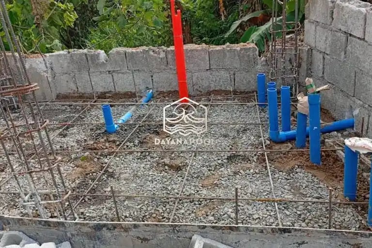 Pembuatan kolam renang di daerah Tanggerang oleh tim dayanapool