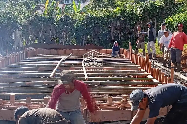 Pembuatan kolam renang di daerah Boyolali oleh tim dayanapool