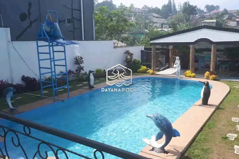 Kolam renang bautan dayanapool di Indaramayu dengan desain menawan