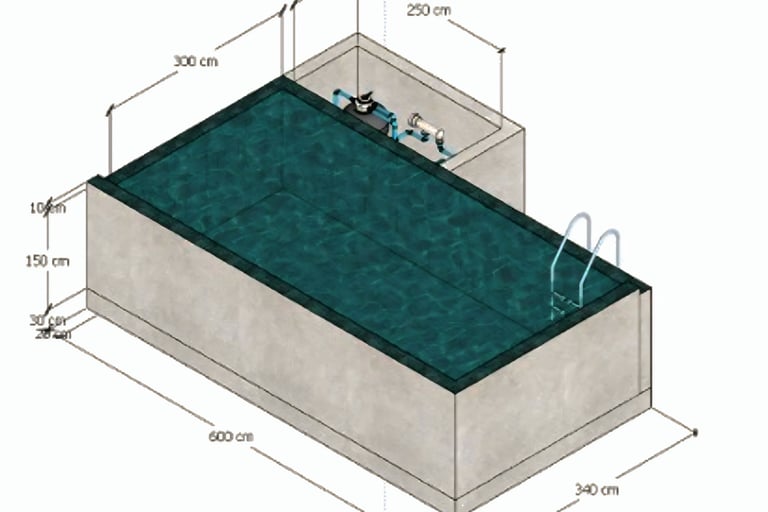 desain 3d kolam renang untuk ;lahan terbatas dan minimalis