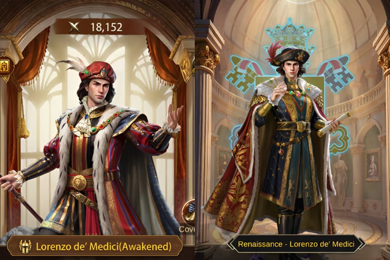 Evony General Lorenzo de' Medici & Skin