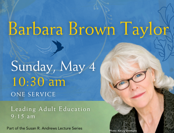 Facebook Post for Barbara Brown Taylor Event