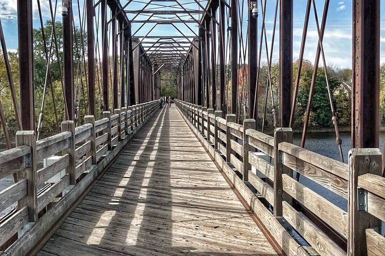 The Clairmont Avenue Bridge in Eau Claire, Wisconsin.