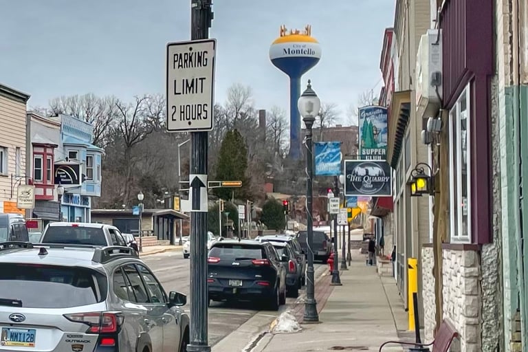 Main Street in Montello, Wisconsin