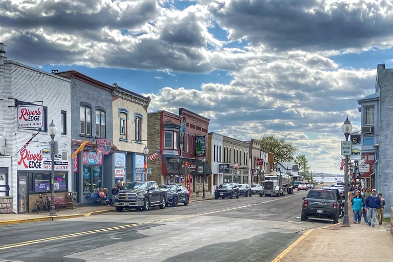 Main Strret in Montello, Wisconsin