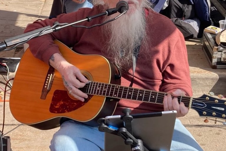 Street Musician in Appleton, Wisconsin 