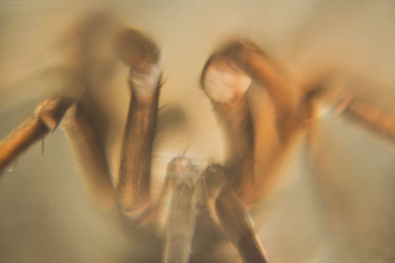 fotografia de patas de araña