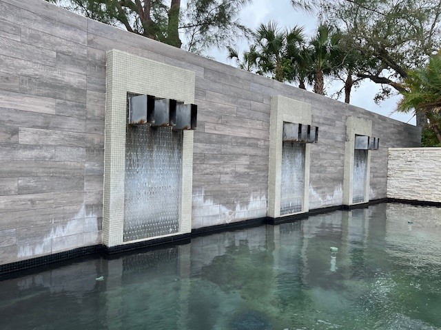 Efflorescence removal water fountain psi power washing