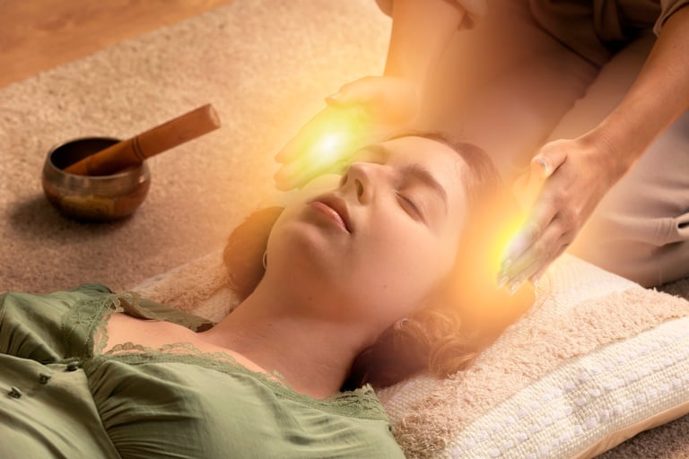 a woman is getting a massage at a spa