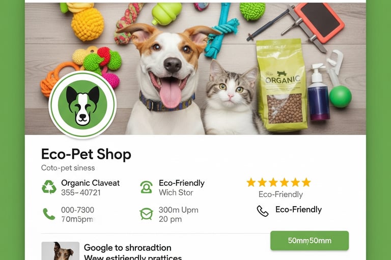 Image of a website from an Eco Pet Shop