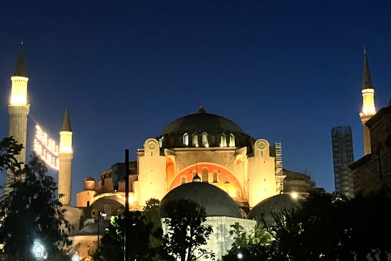 Hagia Sofia before sunrise in Istanbul