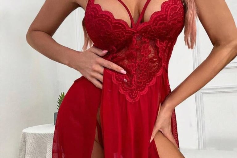NUISETTE ROUGE SEXY dentelle