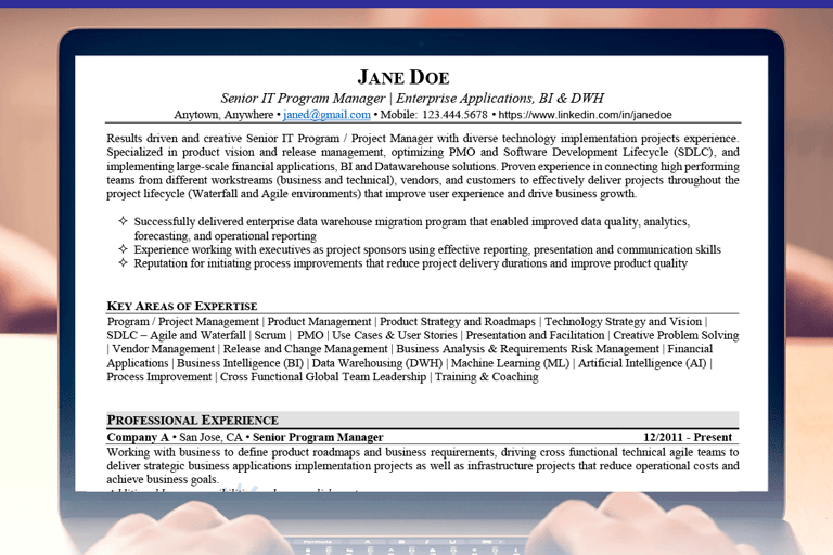 IT Resume - IT Program Manager Resume