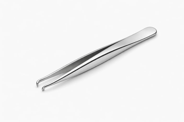 High precision tweezers for cosmetic and detailed work
