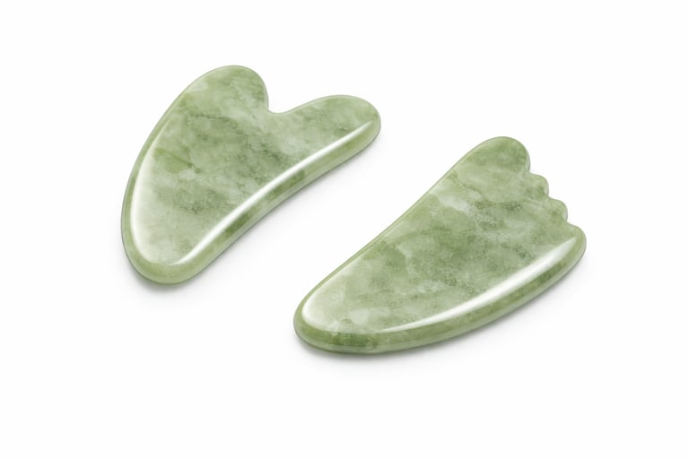 Gua sha stone for facial sculpting and massage, traditional skin care tool