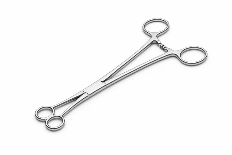 stainless steel sponge holding forceps instrument CE certified for holding surgical sponges.