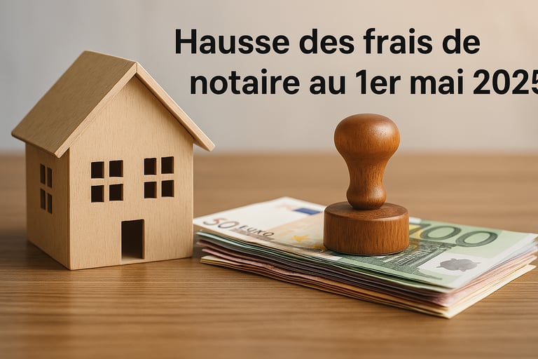 a stamp stamper with a house and money