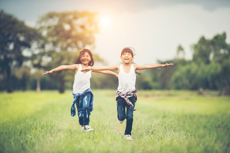 Children playing outdoors