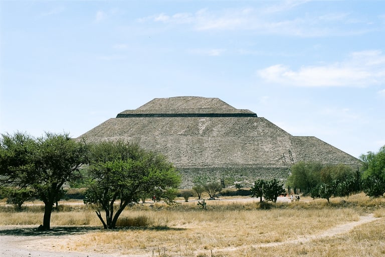 a pyramid shaped building