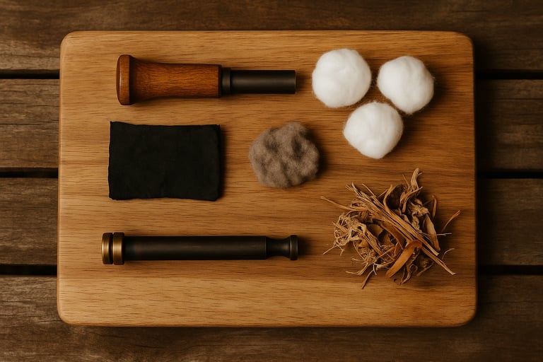 Fire starting gear including flint cotton balls and natural tinder