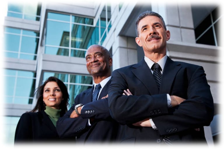 Happy successful people