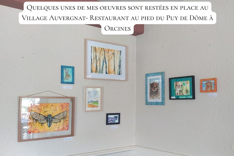exposition aquarelle puy de Dôme Orcines Village auvergnat