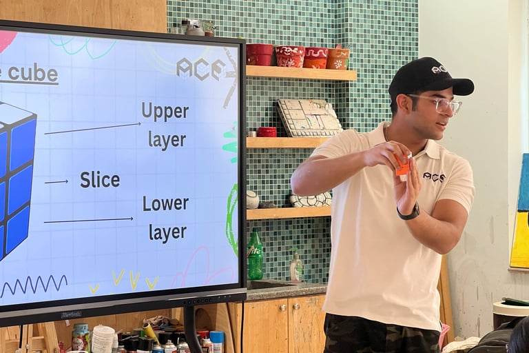 Medhansh Seth working at his own startup