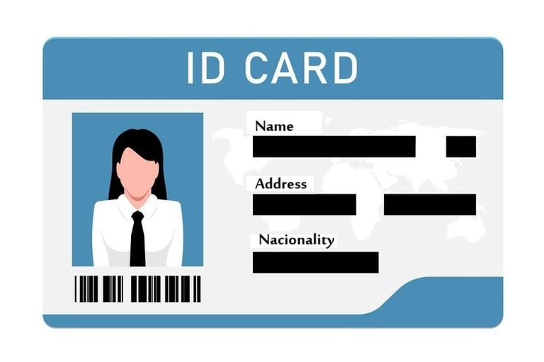 Card-id-on-isolated-background