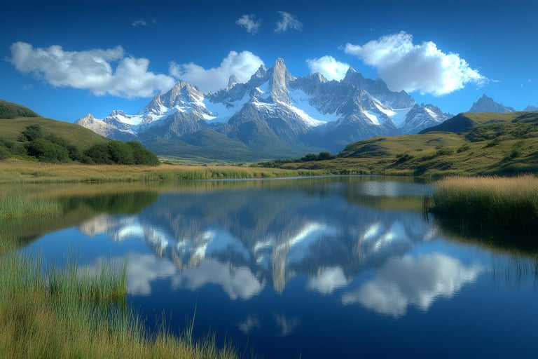 Mountain Reflection on Lake, cerro-torre-los-glaciares_national_park