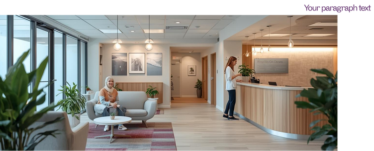 2 people in a warm reception and waiting room