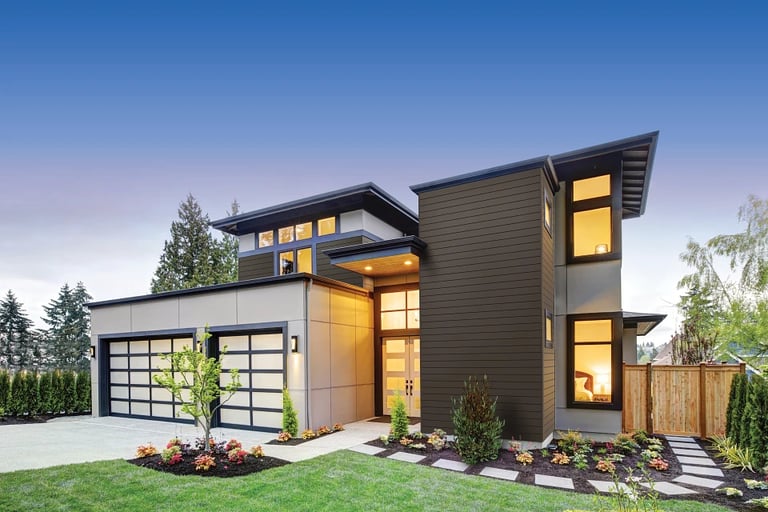 metal siding modern home in des moines iowa