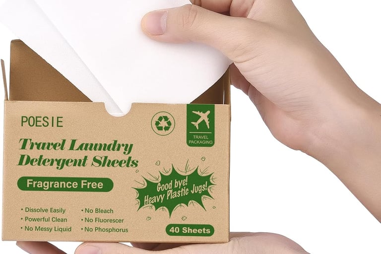 Travel Laundry Detergent Sheets