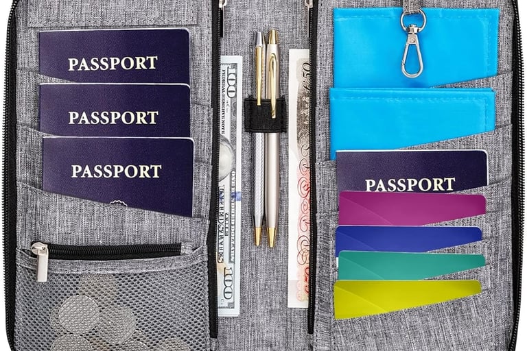 Zipper Pouch for Travel Documents