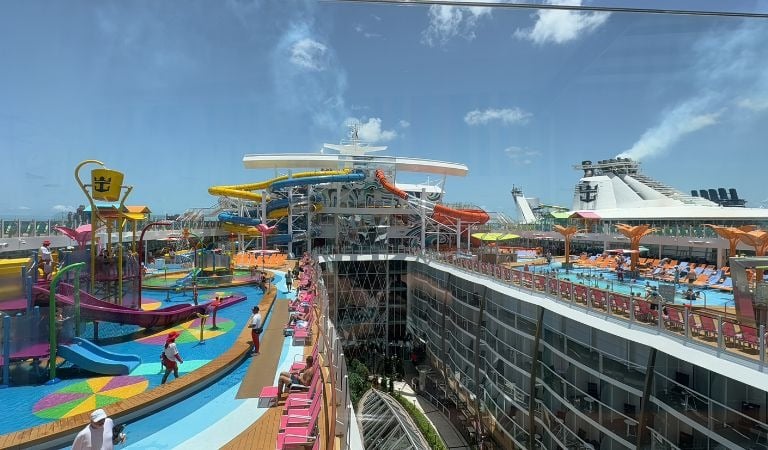 Checking out the ship on boarding day