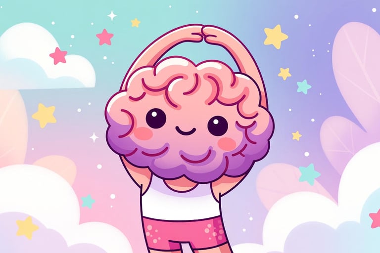 Illustration abstraite représentant la flexibilité psychique et la liberté intérieure - formes fluid