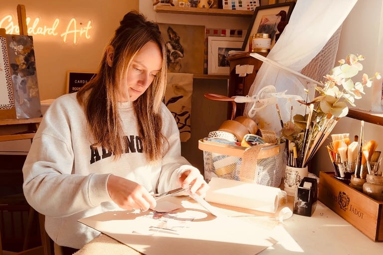 Working on project sin my art studio
