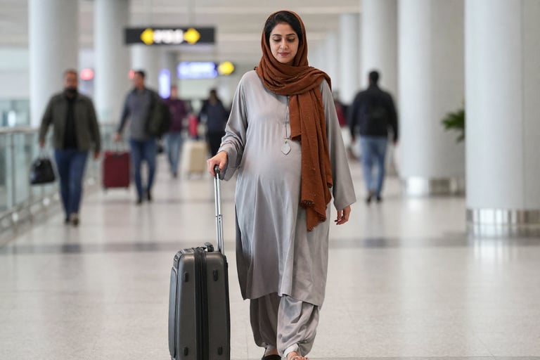 Pregnant woman traveling second trimester pregnancy travel tips Pakistan