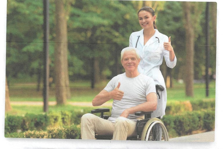 nurse helping a patient