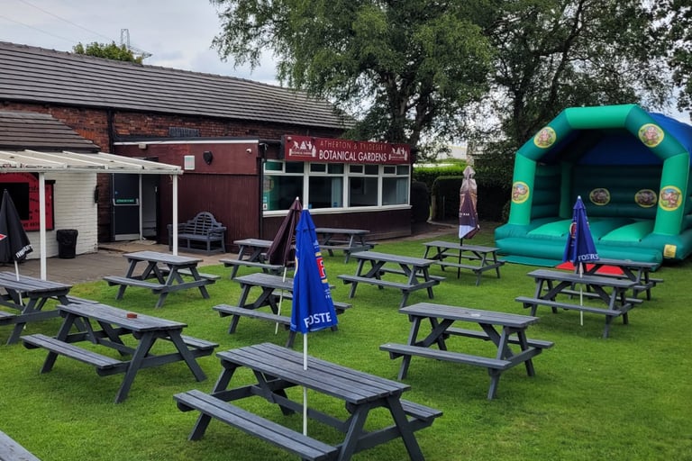 Beer garden at the Atherton and Tyldesley Botanical Gardens