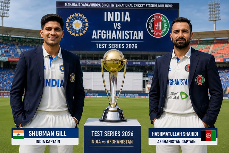 India vs Afghanistan 2026, Team India Test match, India vs Afghanistan live