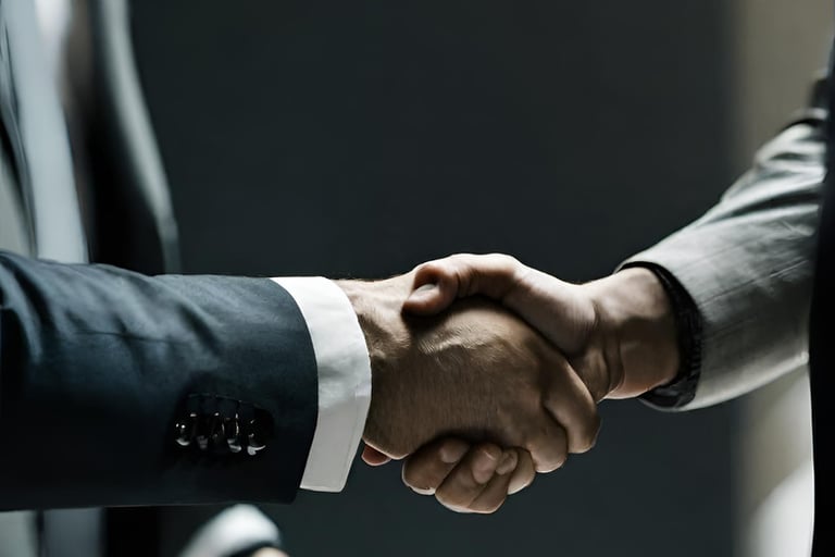 two people shaking hands