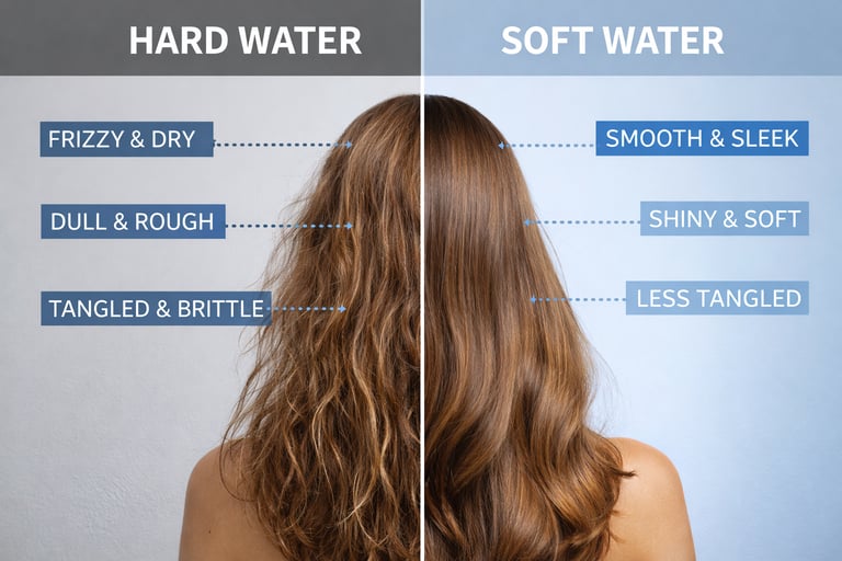 Effects of hard and soft water on hair