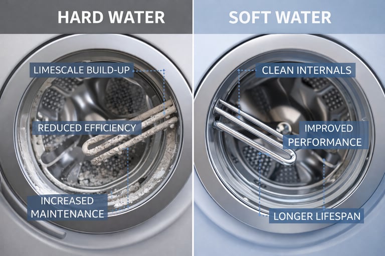 Effects of hard and soft water on home appliances