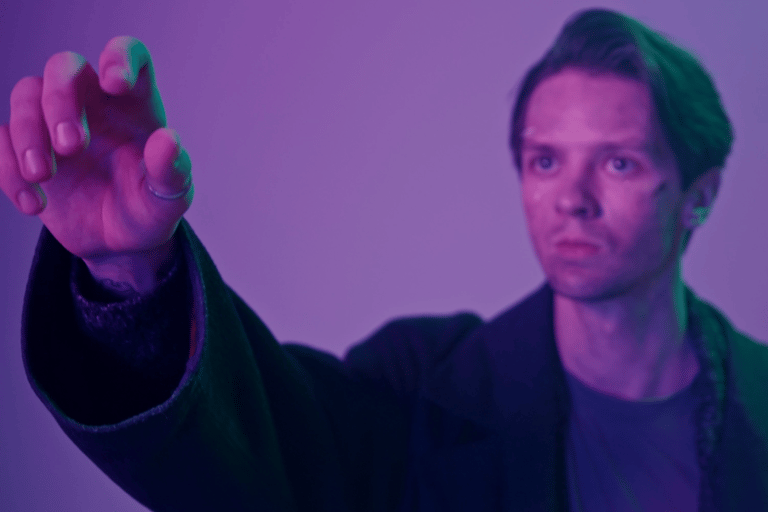 still picture of actor playing George' from the single of same name by Julian Sumner