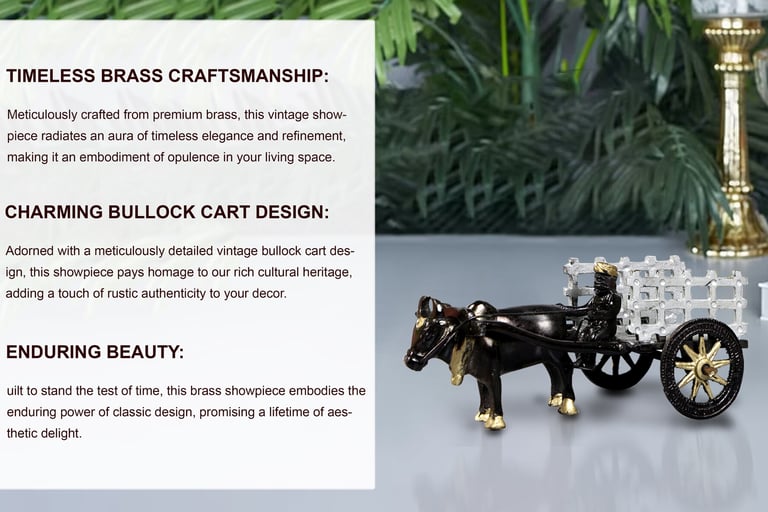 Brown Brass Bullock Cart manufacturer in Aligarh