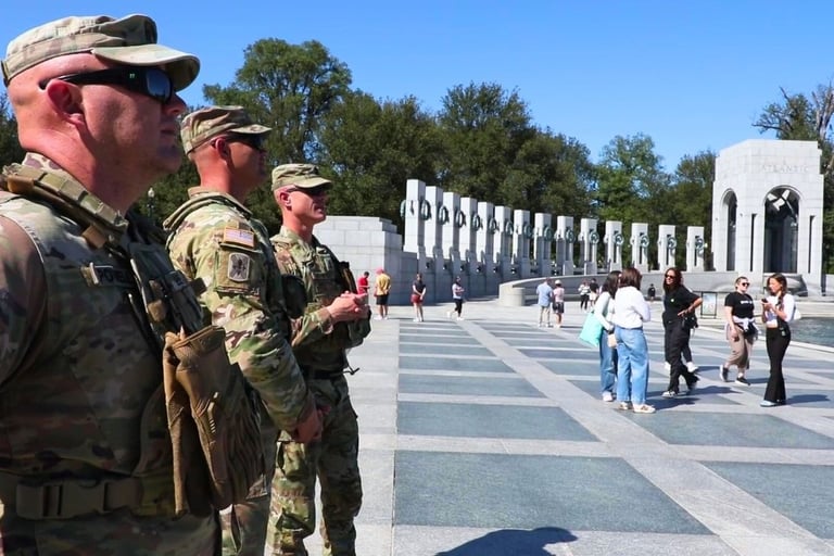 Washington DC Troop Deployment by President Donald Trump 2025