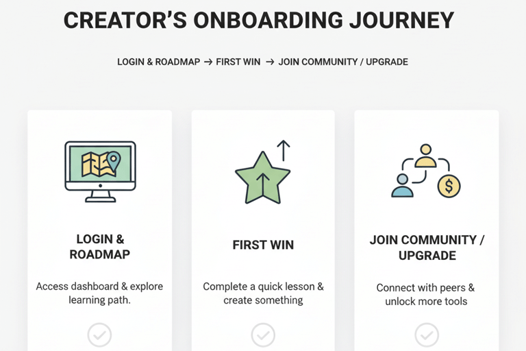 creators on boarding journey
